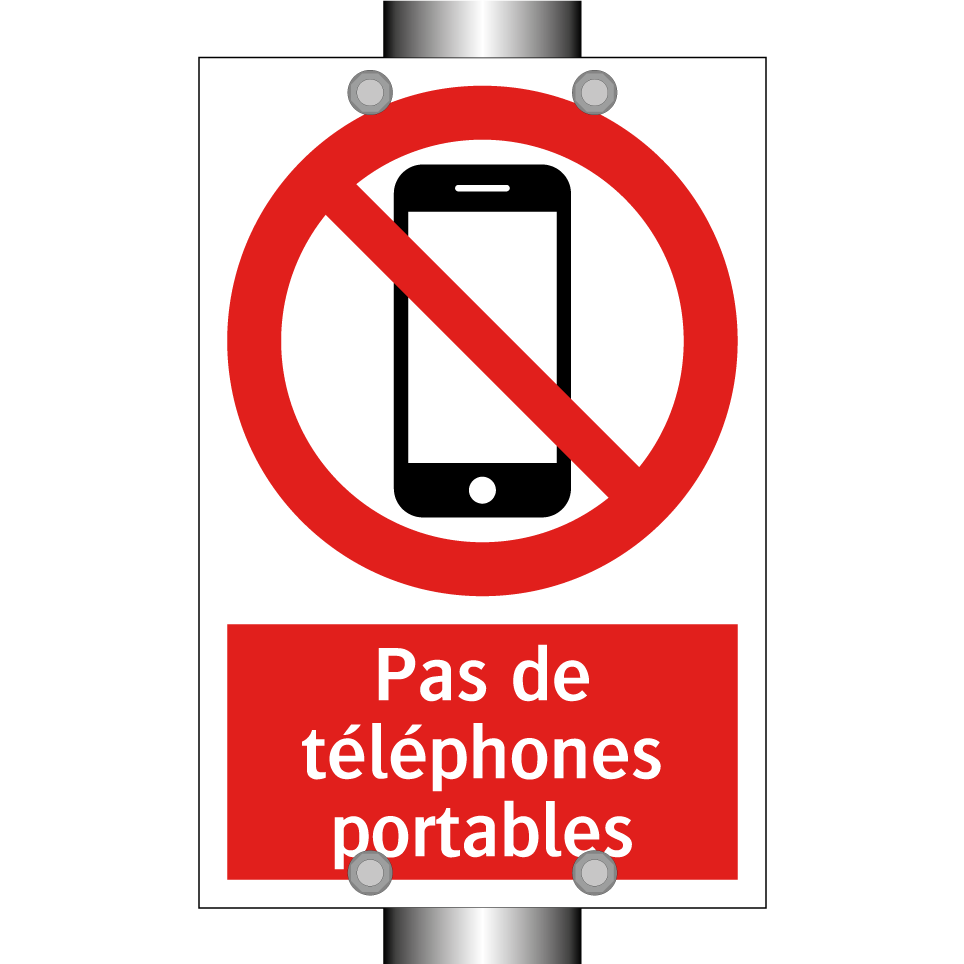 Pas de téléphones portables