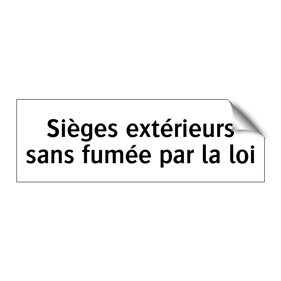 Sièges extérieurs sans fumée par la loi