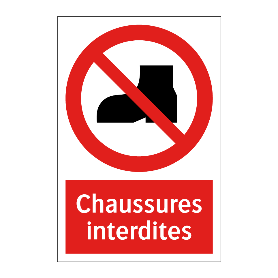 Chaussures interdites