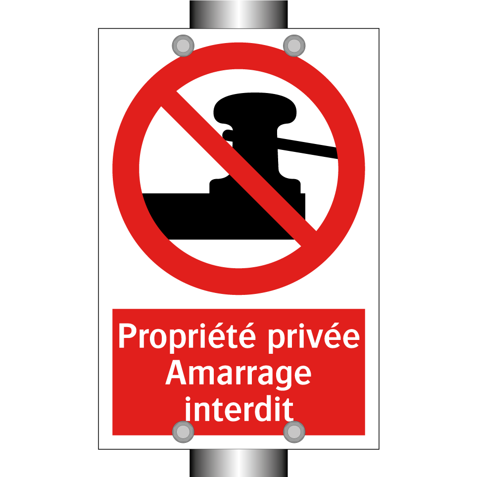 Propriété privée Amarrage interdit