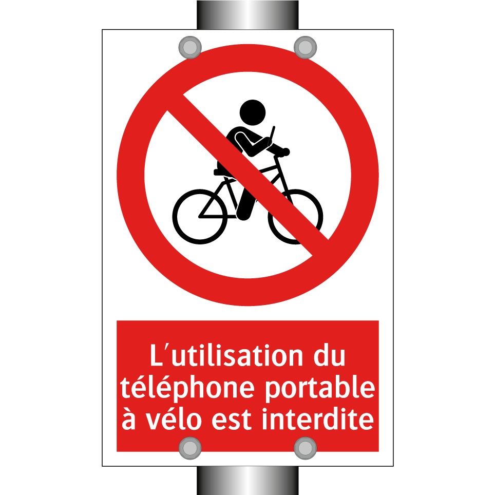 L'utilisation du téléphone portable à vélo est interdite