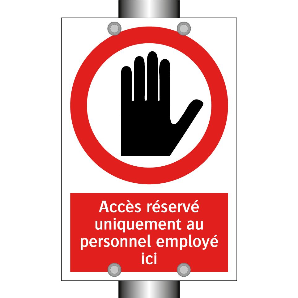 Accès réservé uniquement au personnel employé ici