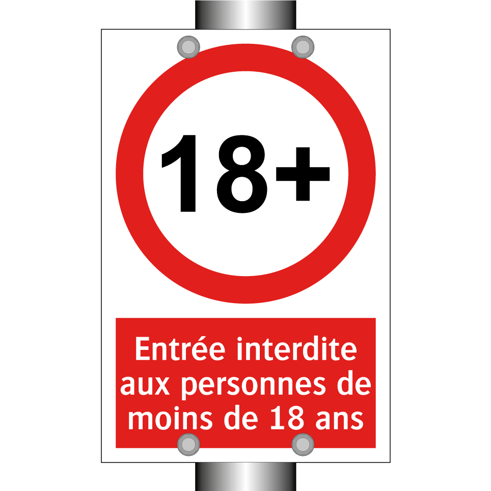 Entrée interdite aux personnes de moins de 18 ans
