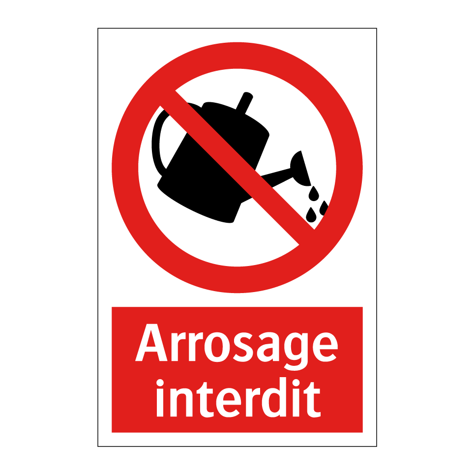 Arrosage interdit