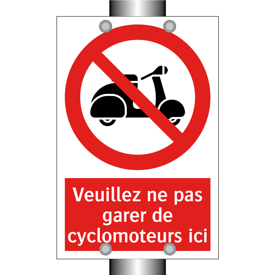 Veuillez ne pas garer de cyclomoteurs ici