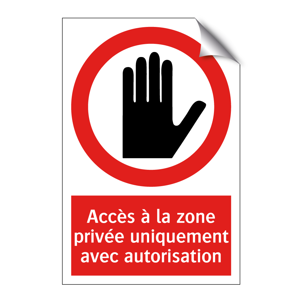 Accès à la zone privée uniquement avec autorisation