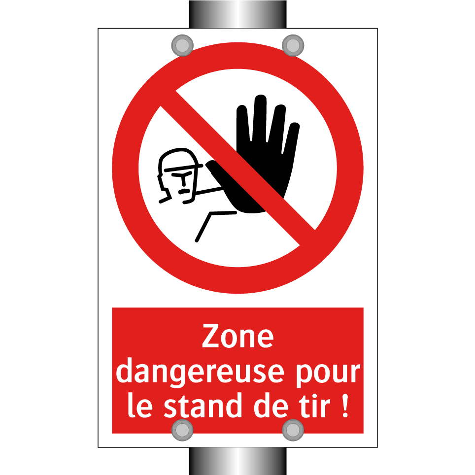 Zone dangereuse pour le stand de tir !