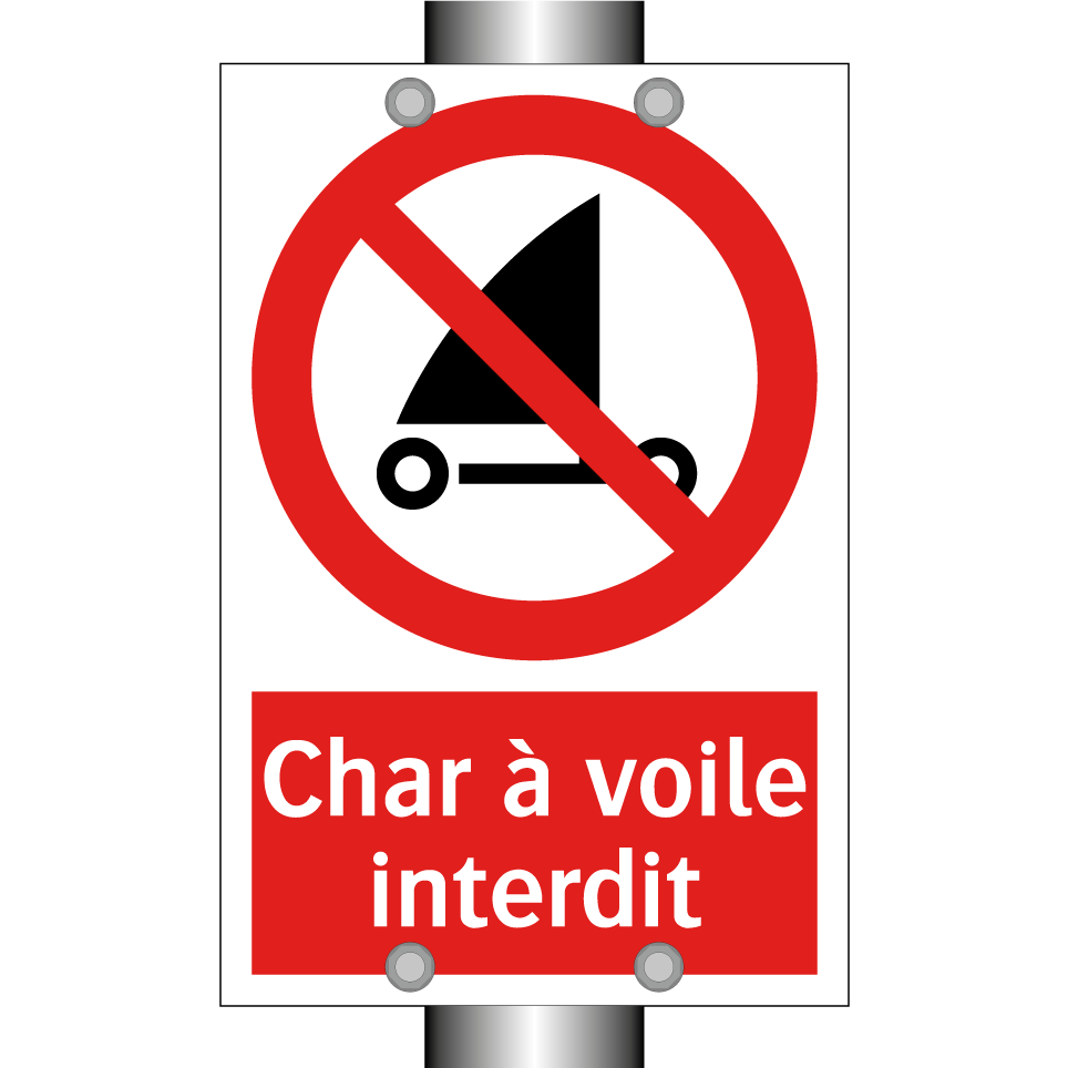 Char à voile interdit