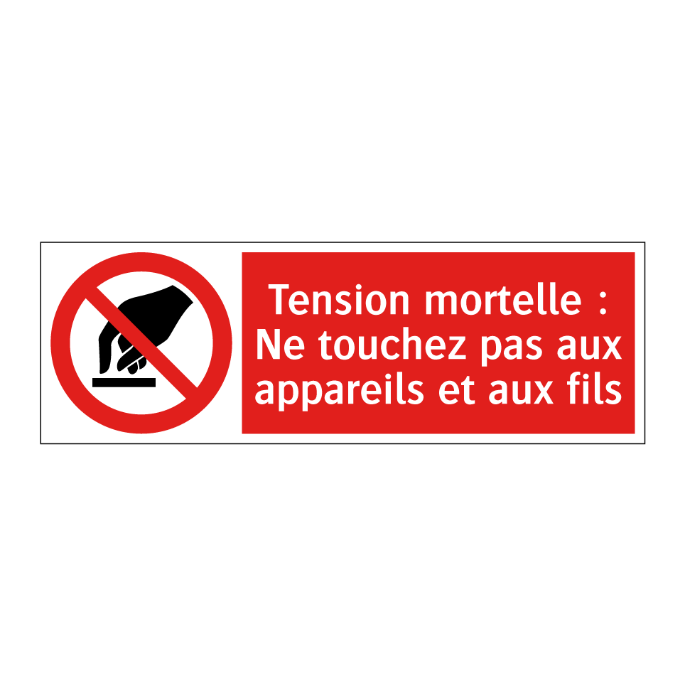 Tension mortelle : Ne touchez pas aux appareils et aux fils