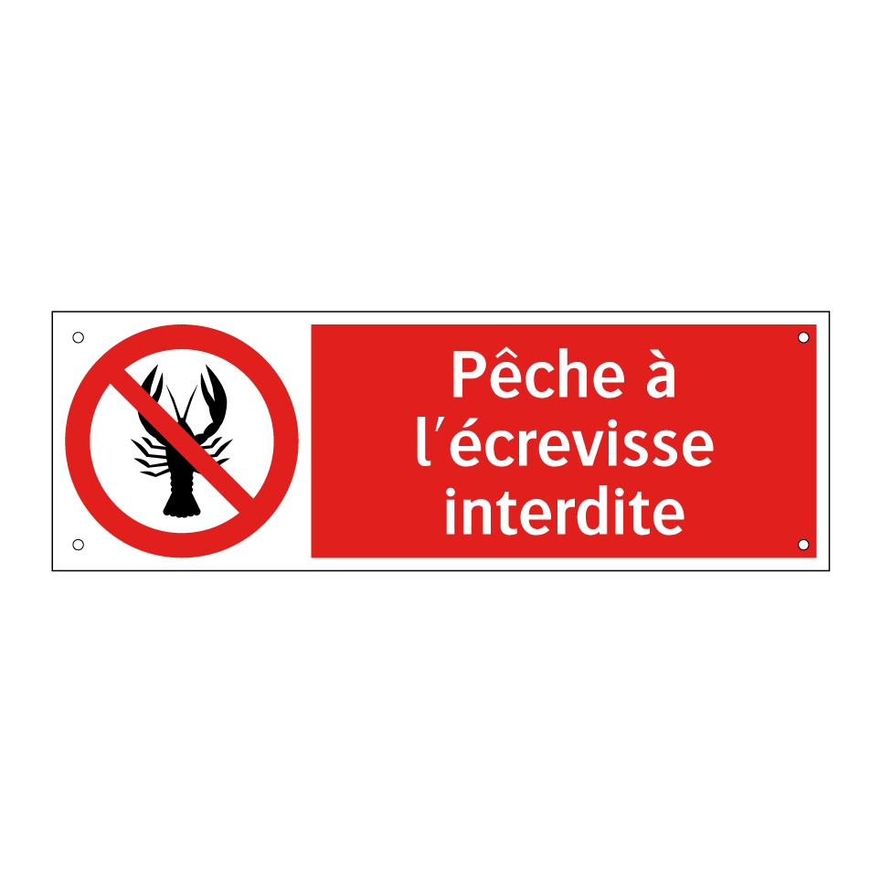 Pêche à l'écrevisse interdite