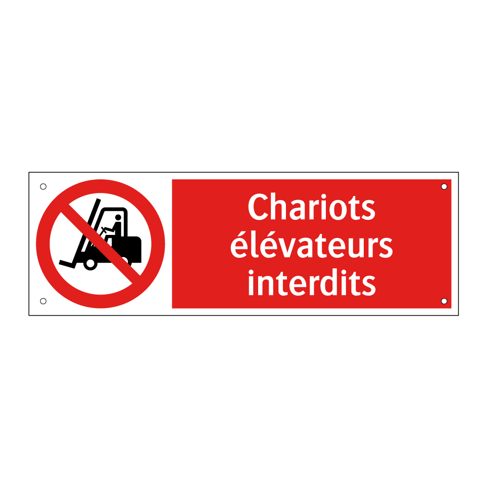 Chariots élévateurs interdits