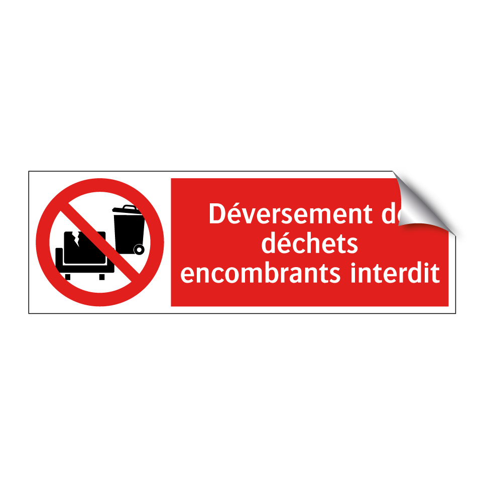 Déversement de déchets encombrants interdit