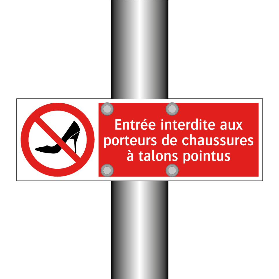 Entrée interdite aux porteurs de chaussures à talons pointus