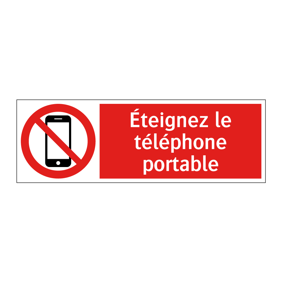 Éteignez le téléphone portable