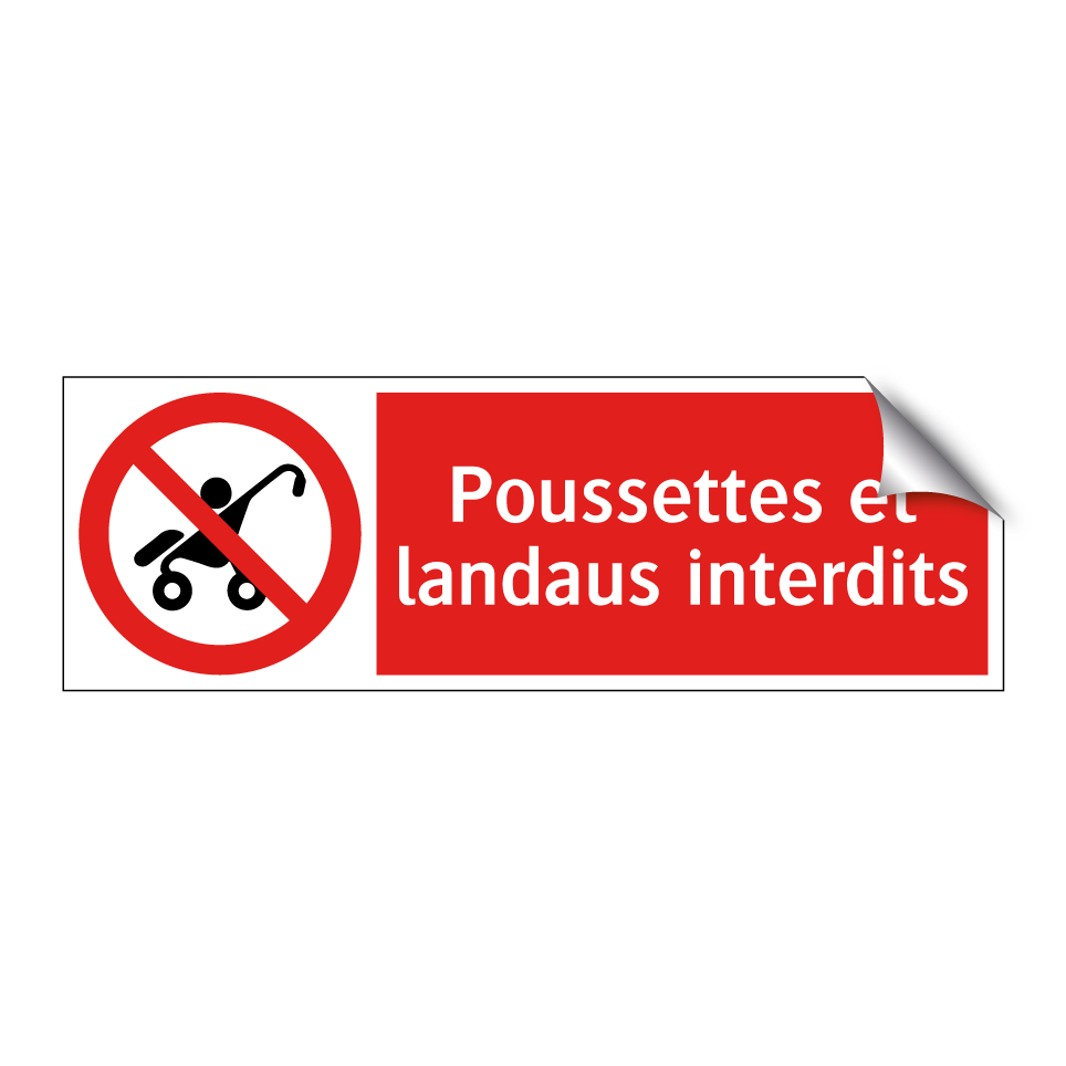 Poussettes et landaus interdits