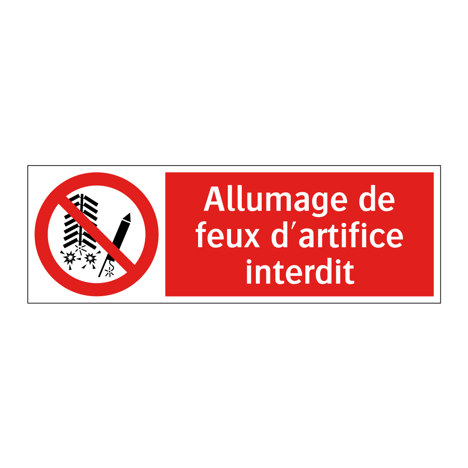 Allumage de feux d'artifice interdit