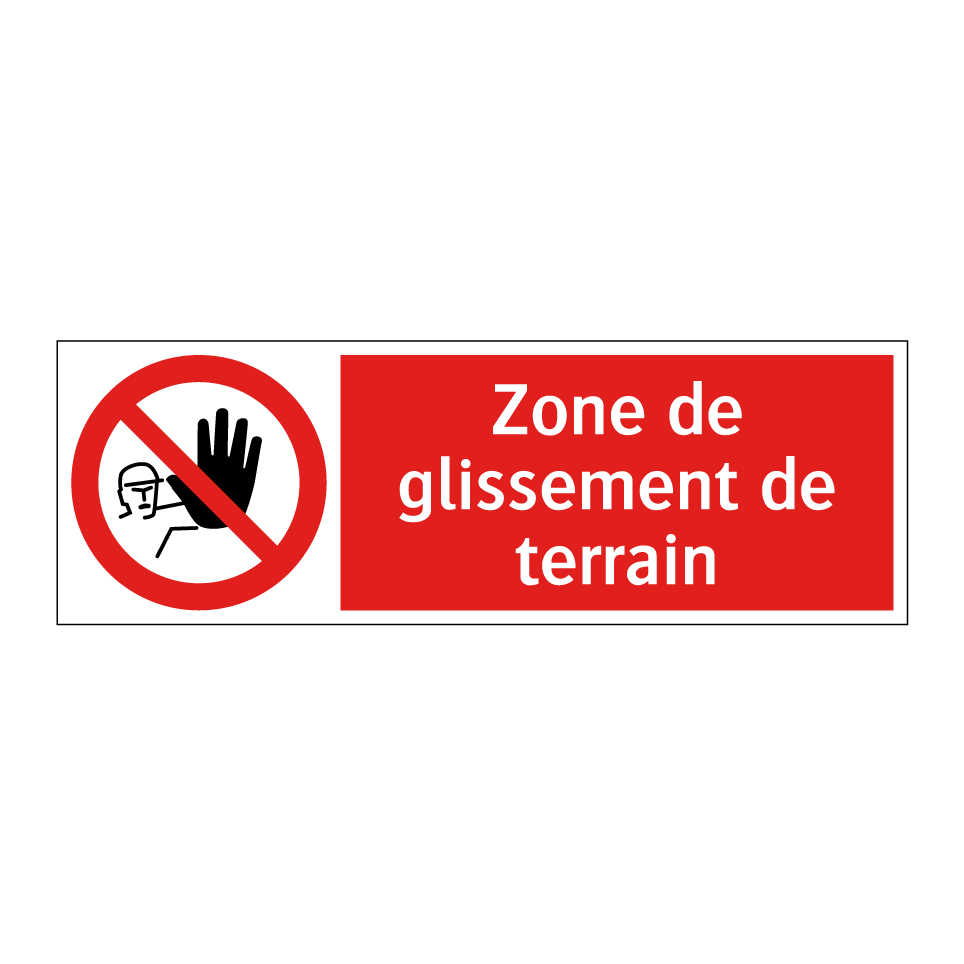 Zone de glissement de terrain