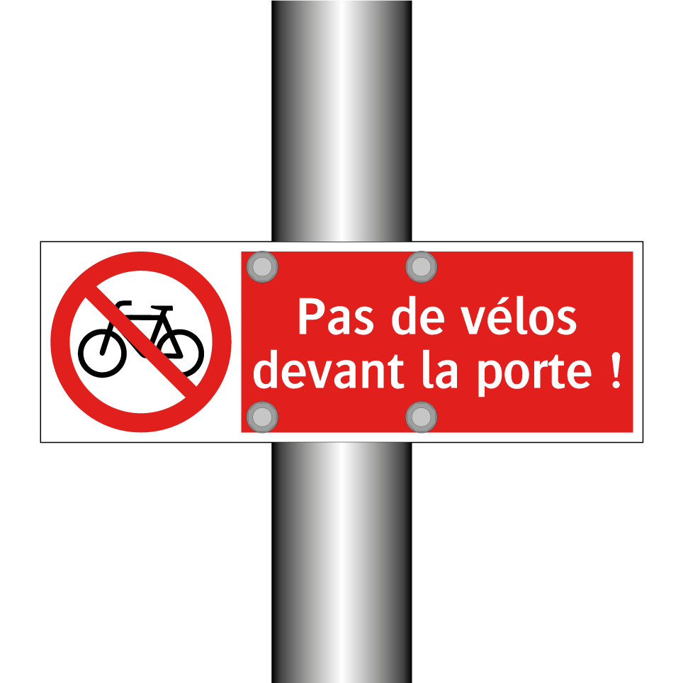 Pas de vélos devant la porte !