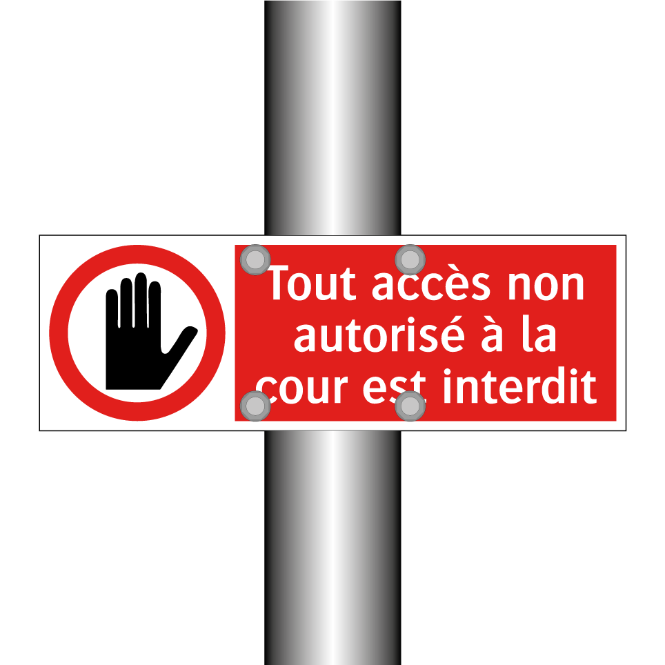 Tout accès non autorisé à la cour est interdit