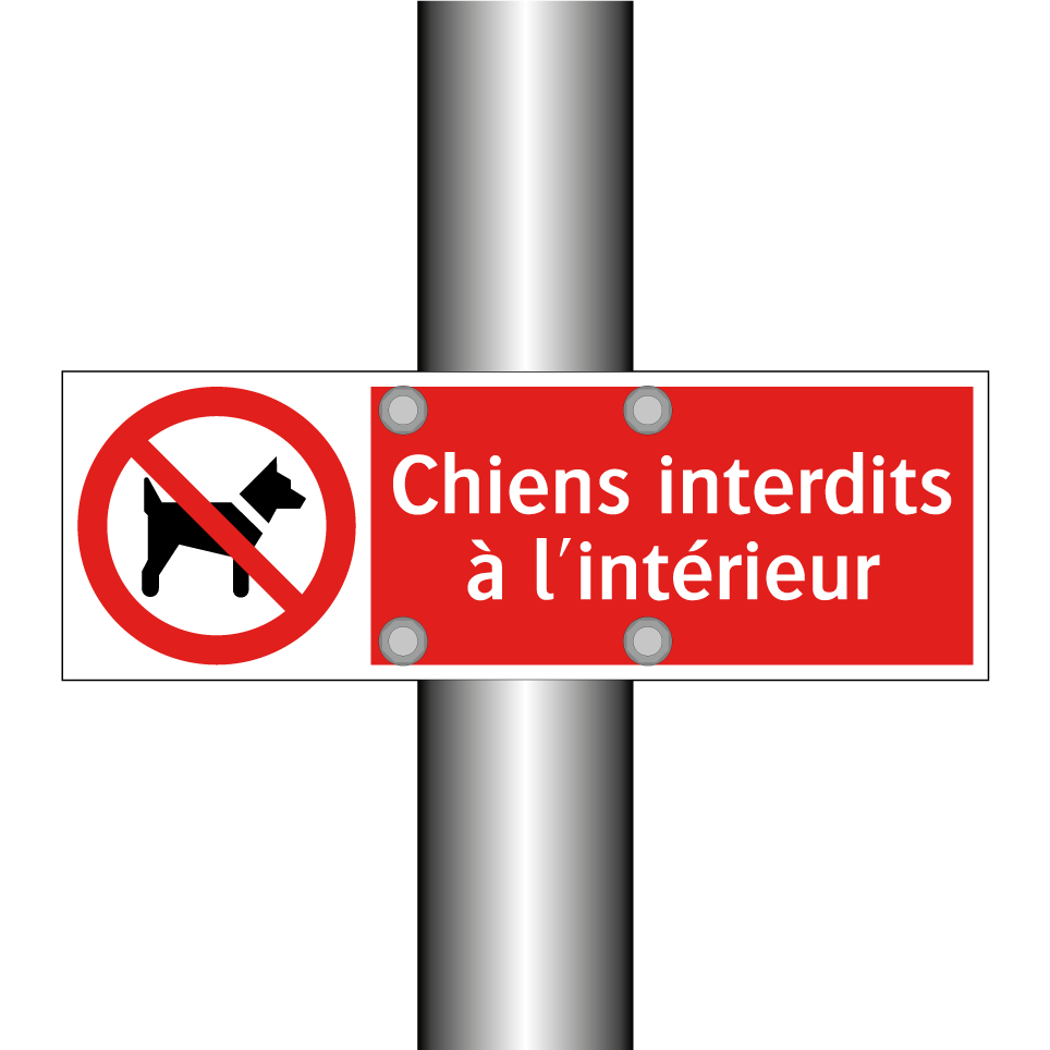 Chiens interdits à l'intérieur