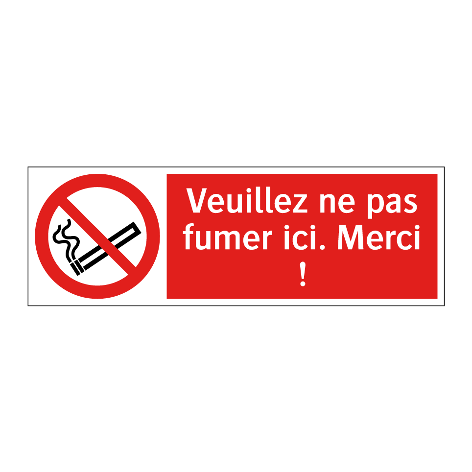 Veuillez ne pas fumer ici. Merci !