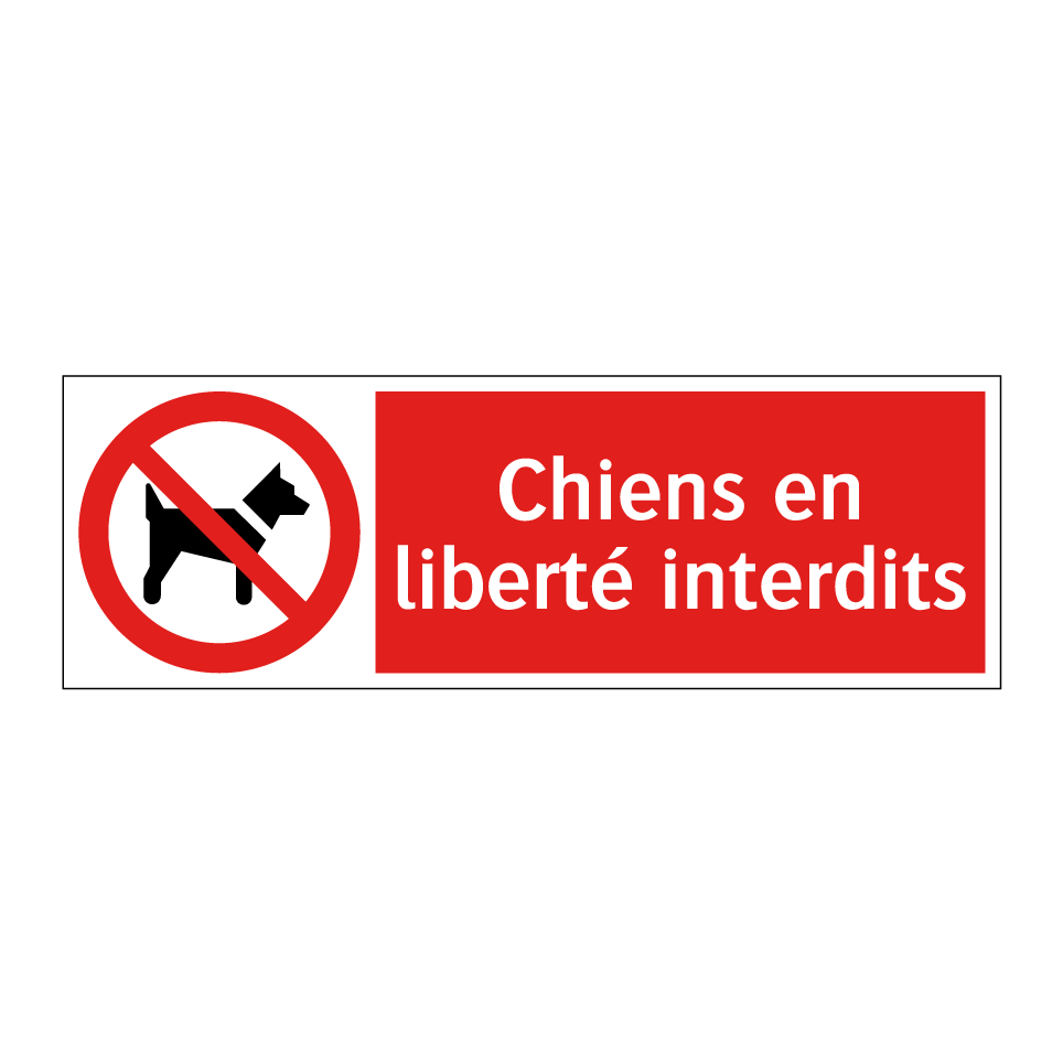 Chiens en liberté interdits