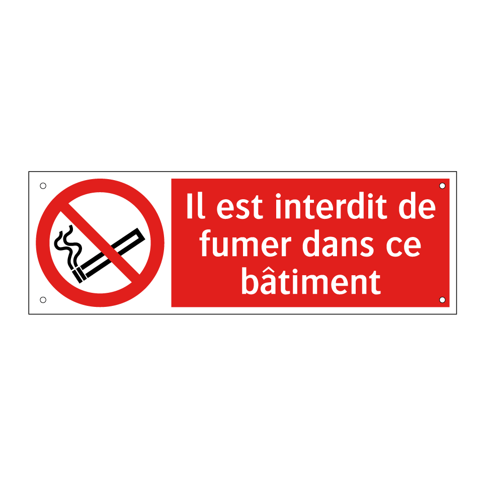 Il est interdit de fumer dans ce bâtiment