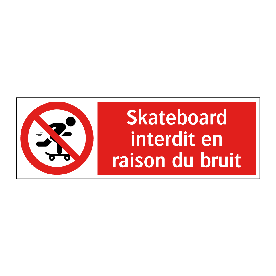 Skateboard interdit en raison du bruit