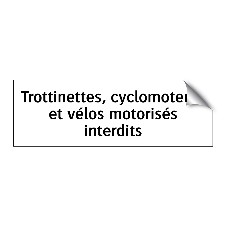 Trottinettes, cyclomoteurs et vélos motorisés interdits