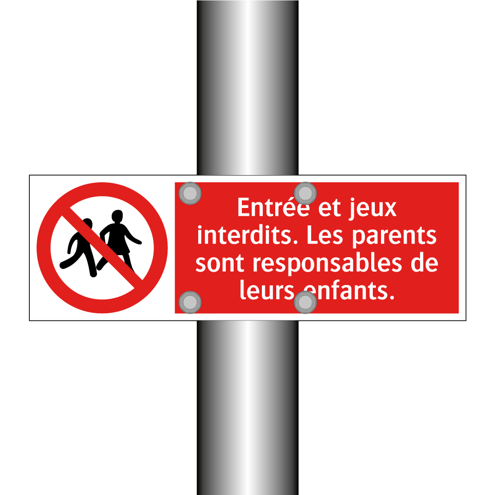 Entrée et jeux interdits. Les parents sont responsables de leurs enfants.