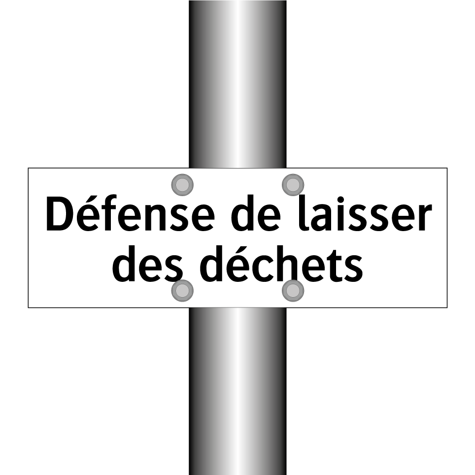 Défense de laisser des déchets