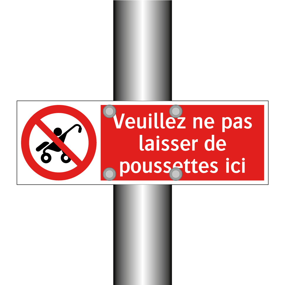 Veuillez ne pas laisser de poussettes ici