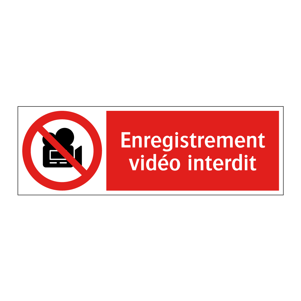 Enregistrement vidéo interdit