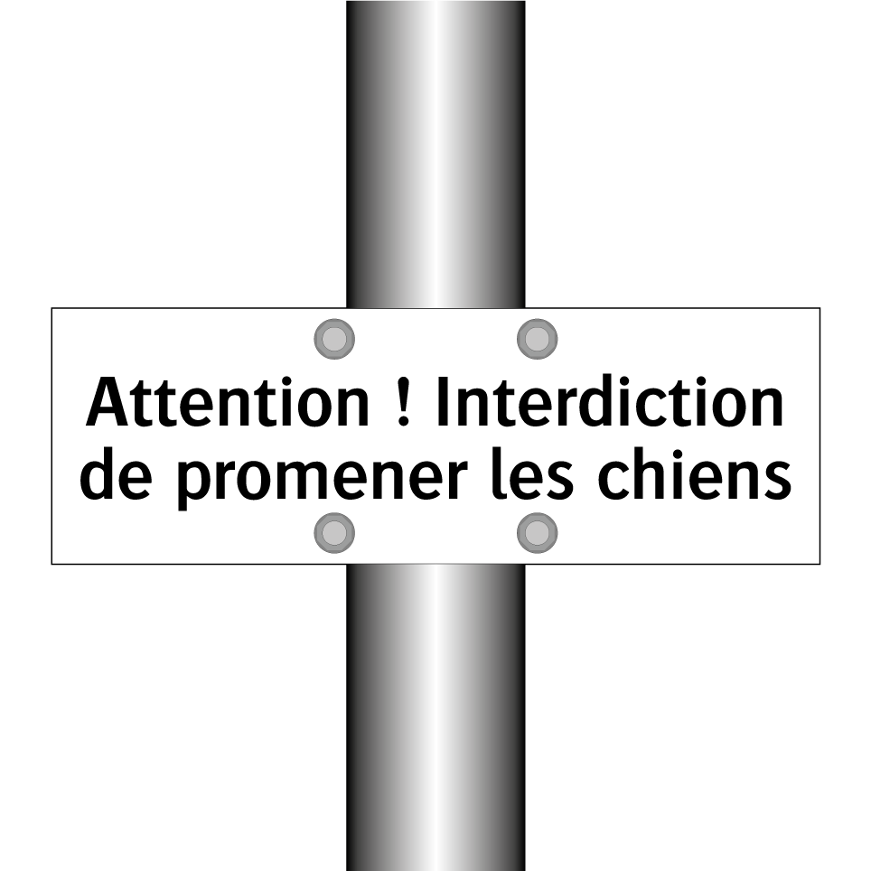 Attention ! Interdiction de promener les chiens