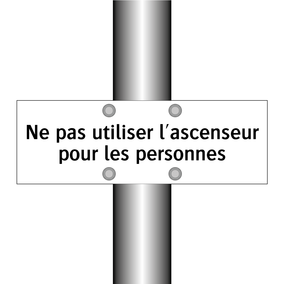 Ne pas utiliser l'ascenseur pour les personnes