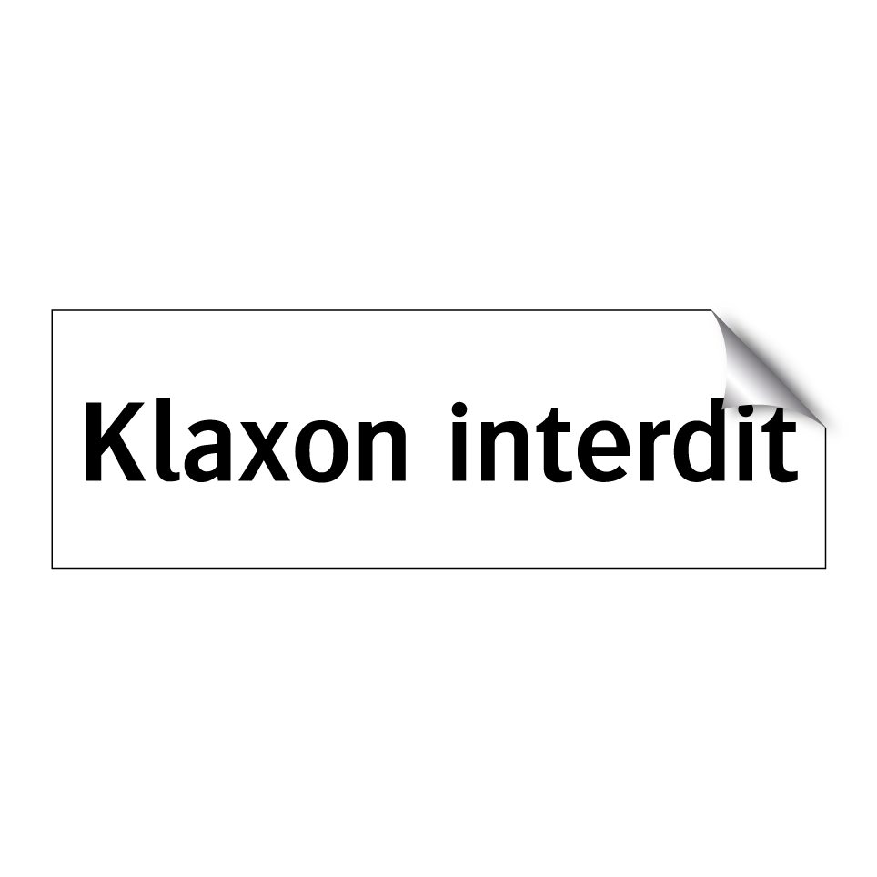 Klaxon interdit