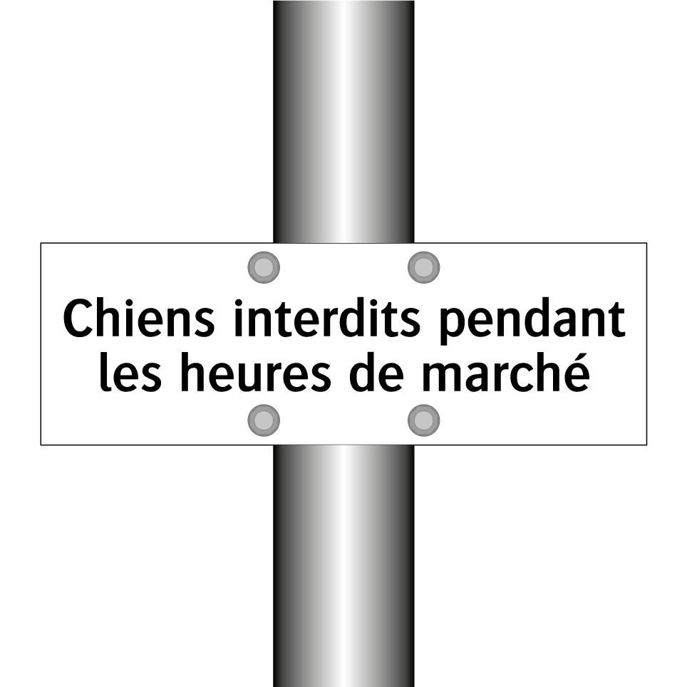 Chiens interdits pendant les heures de marché