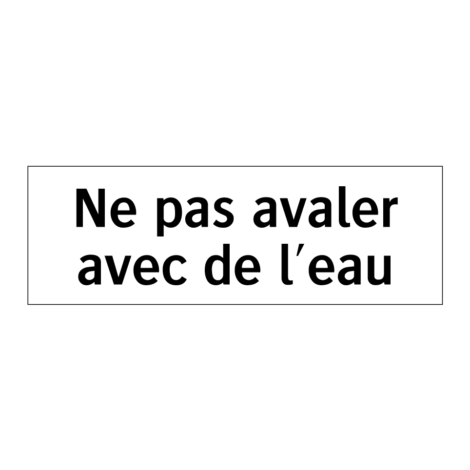 Ne pas avaler avec de l'eau
