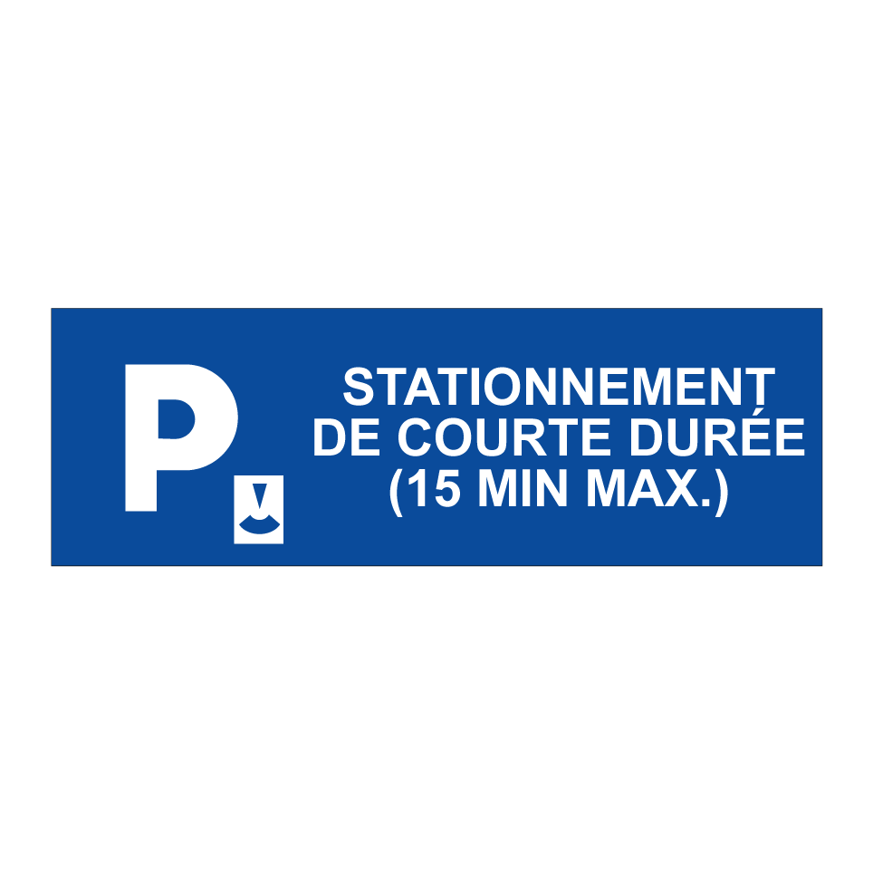 Stationnement de courte durée (15 min max.)