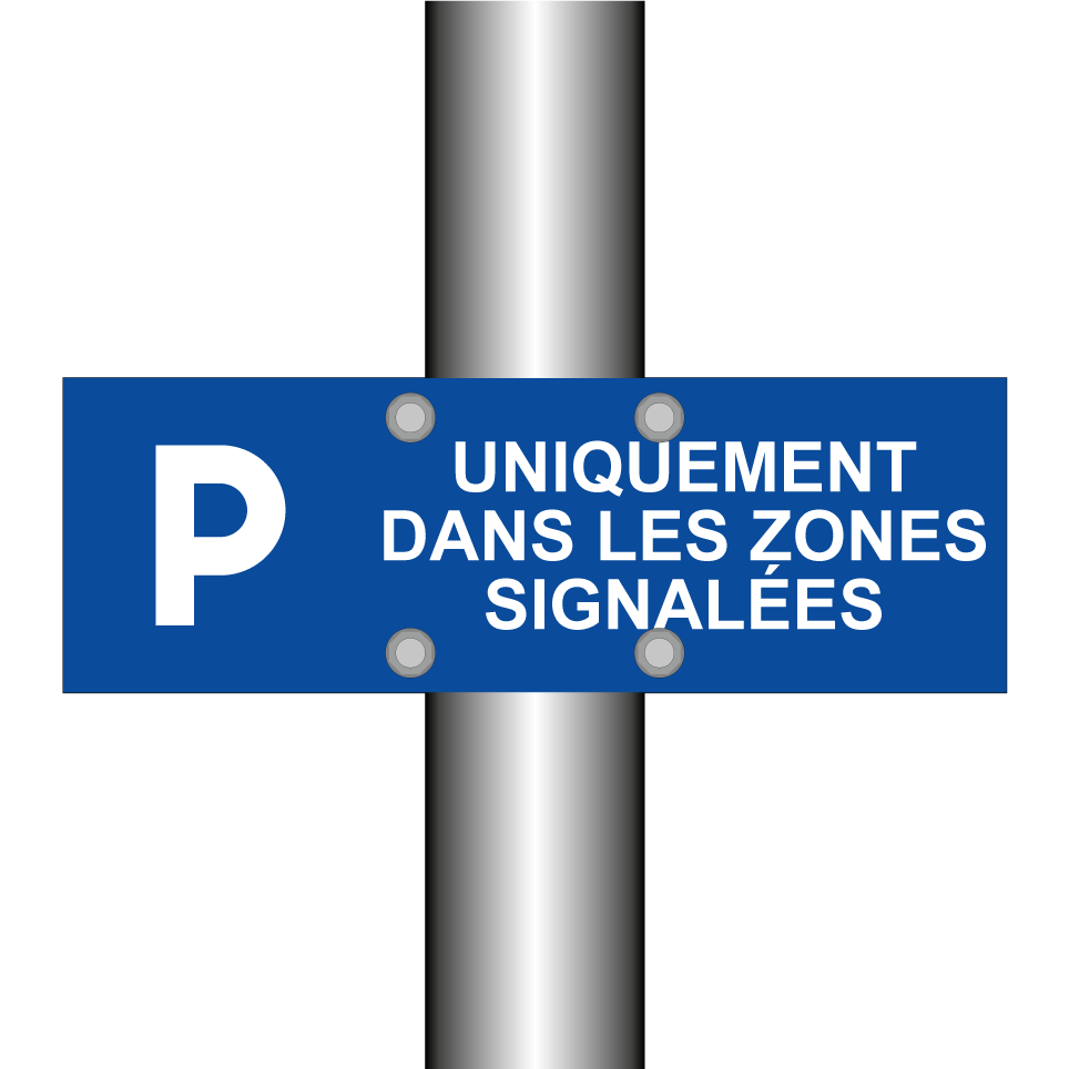 Uniquement dans les zones signalées