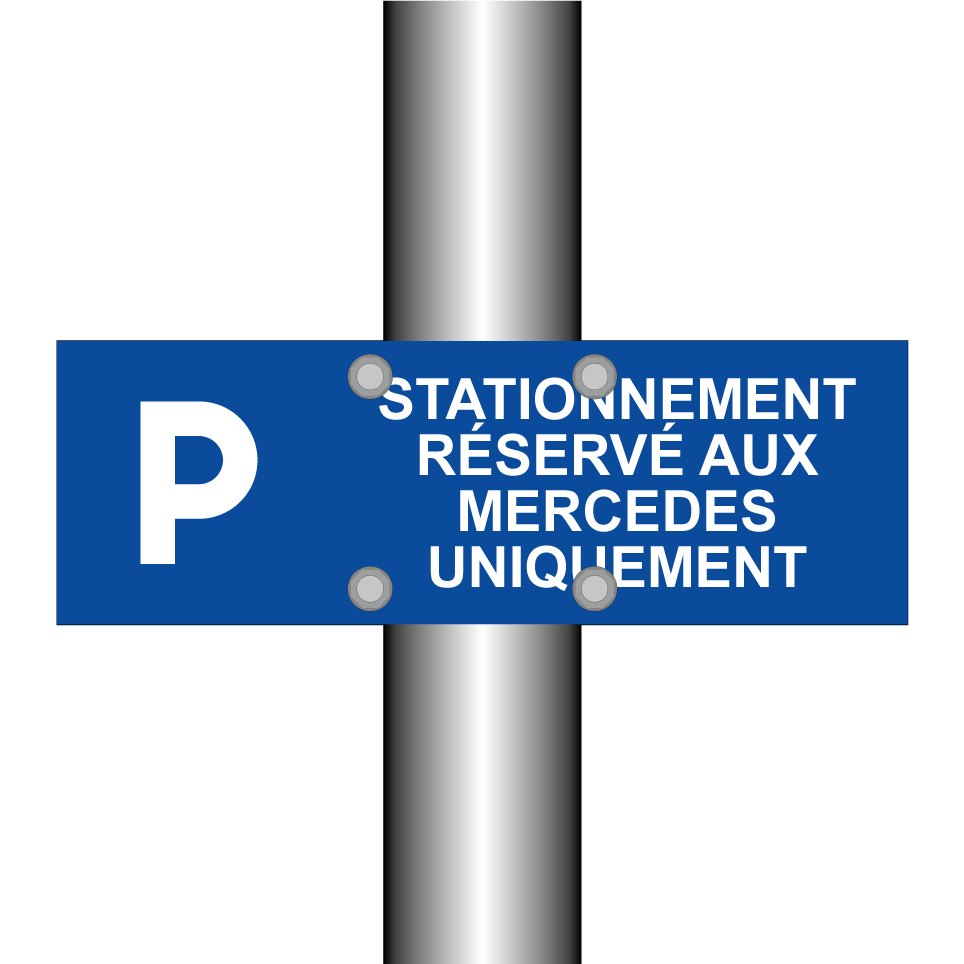 Stationnement réservé aux Mercedes uniquement