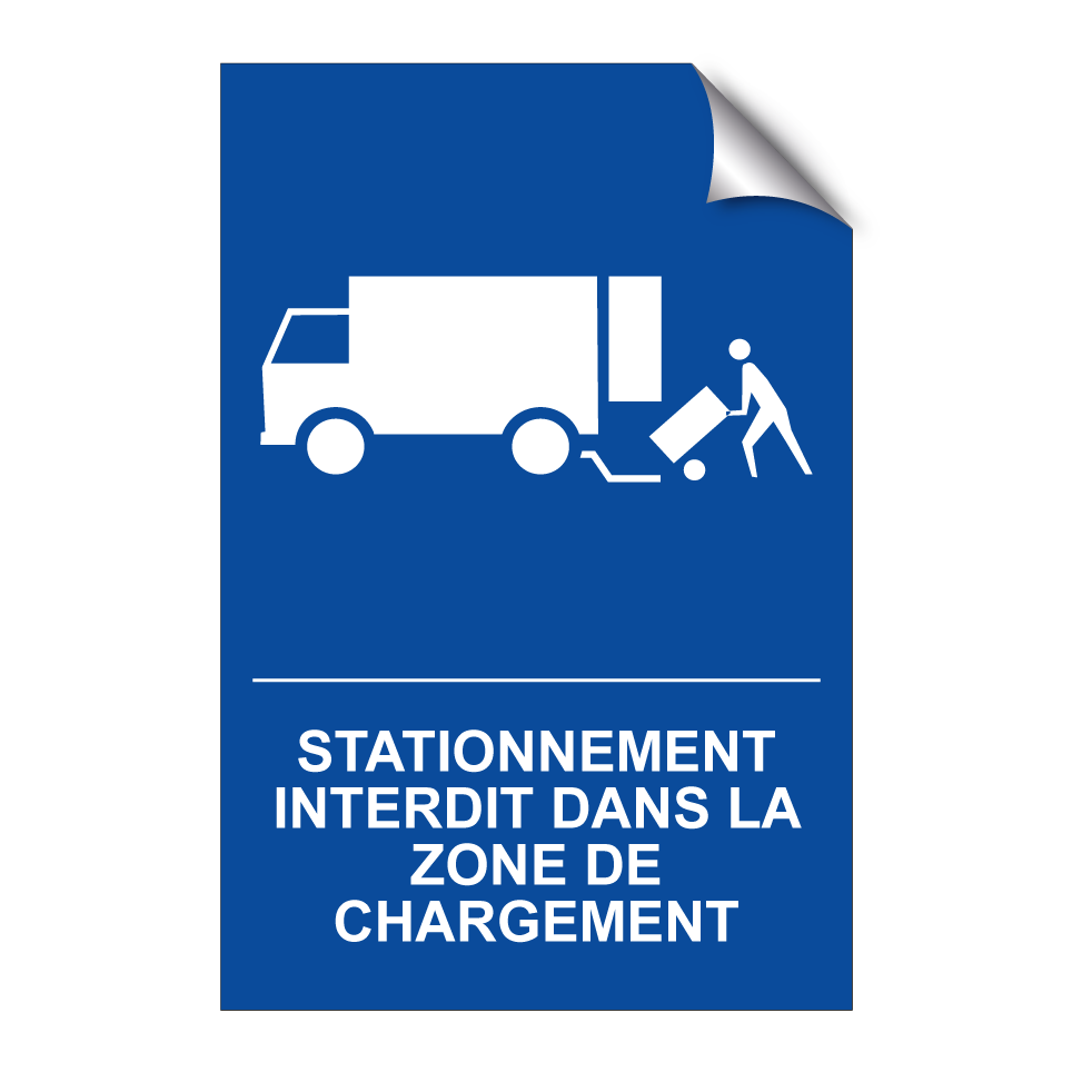 Stationnement interdit dans la zone de chargement