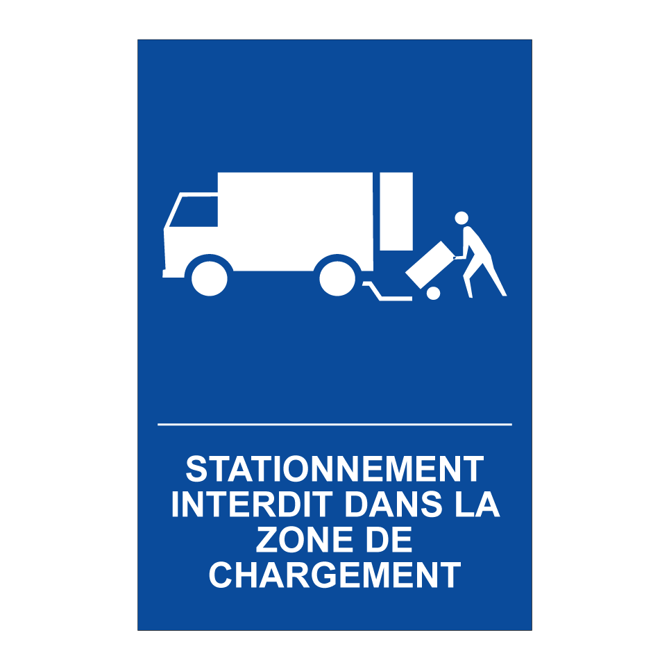 Stationnement interdit dans la zone de chargement