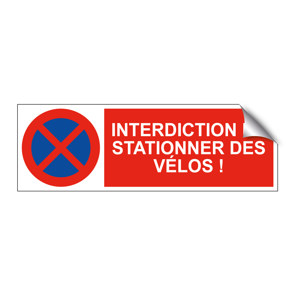 Interdiction de stationner des vélos !