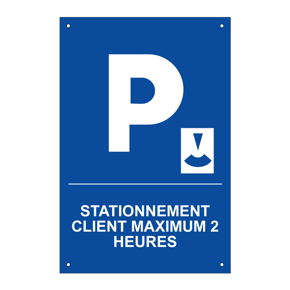 Stationnement client maximum 2 heures