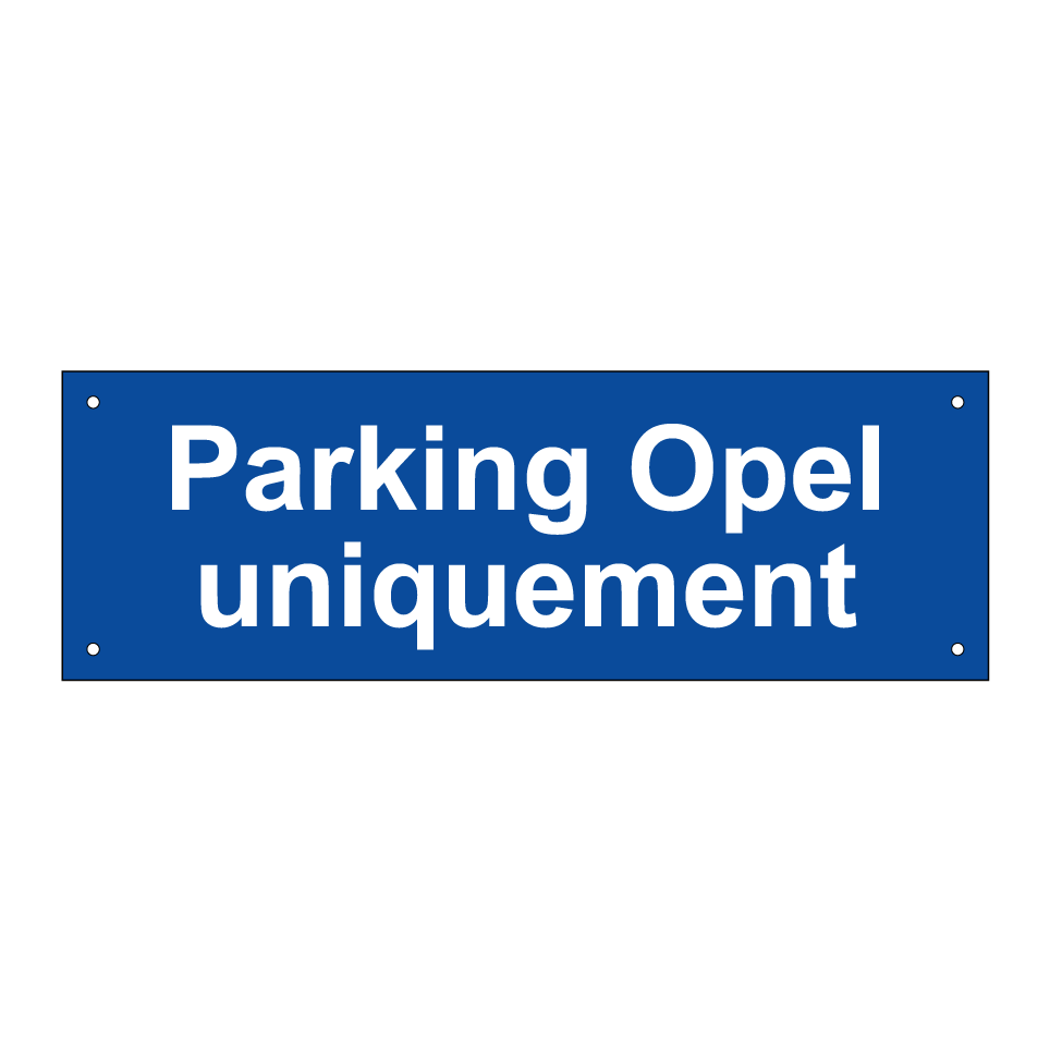 Parking Opel uniquement