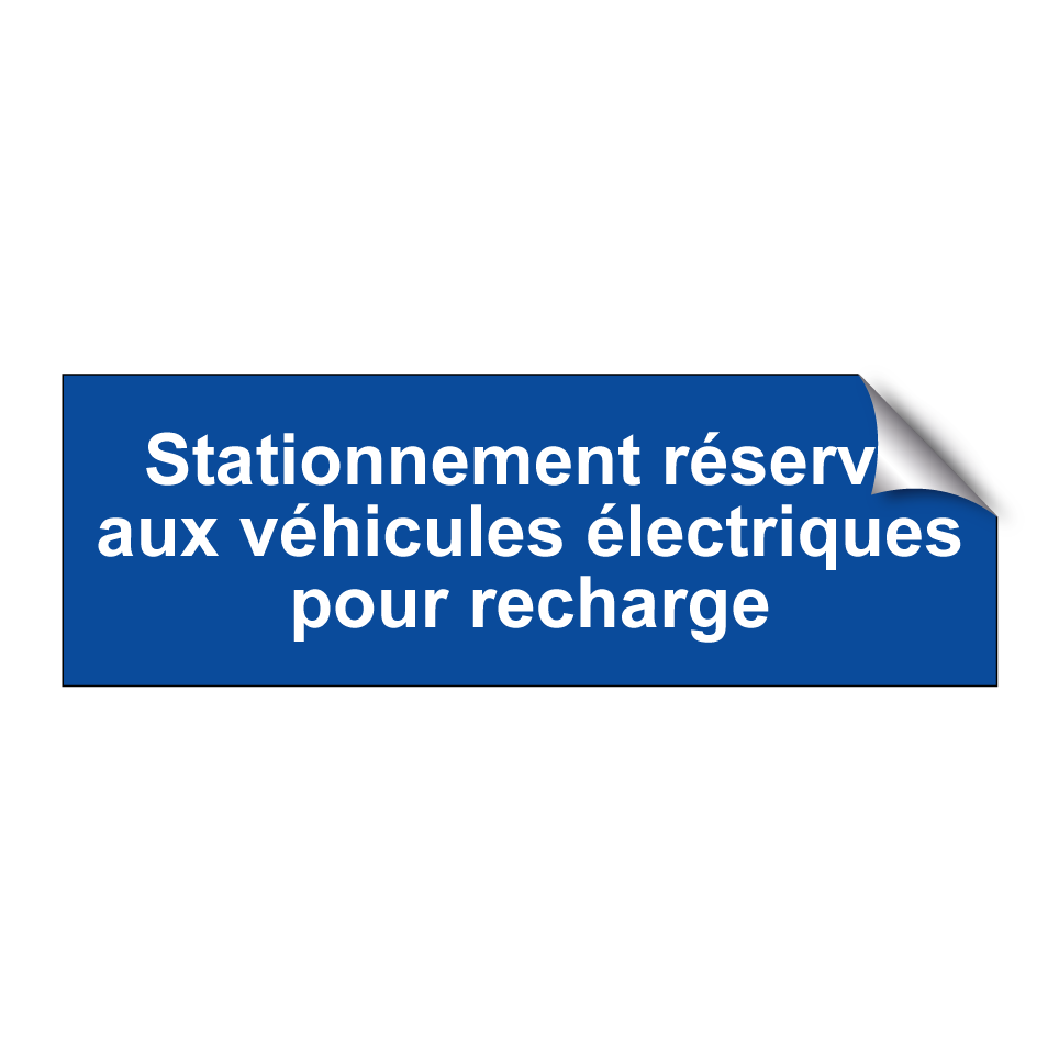 Stationnement réservé aux véhicules électriques pour recharge