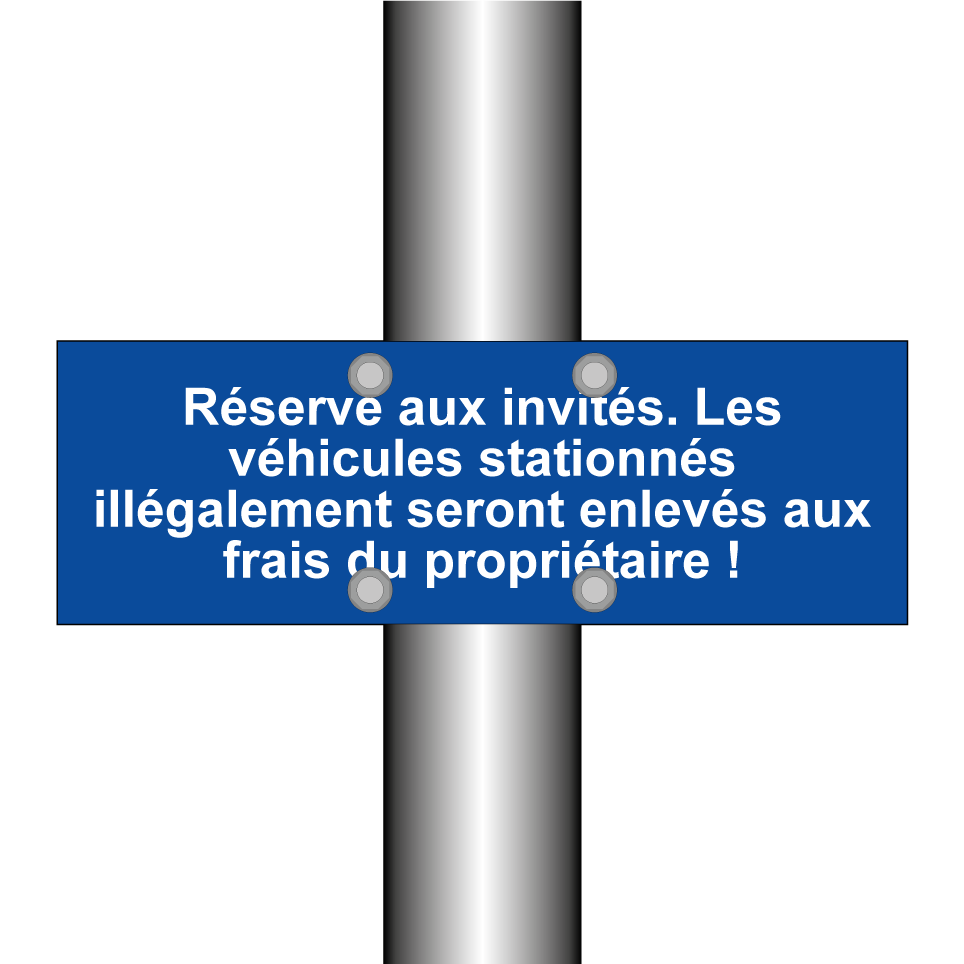 Réservé aux invités. Les véhicules stationnés illégalement seront enlevés aux frais du propriétaire !