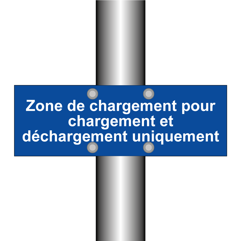 Zone de chargement pour chargement et déchargement uniquement