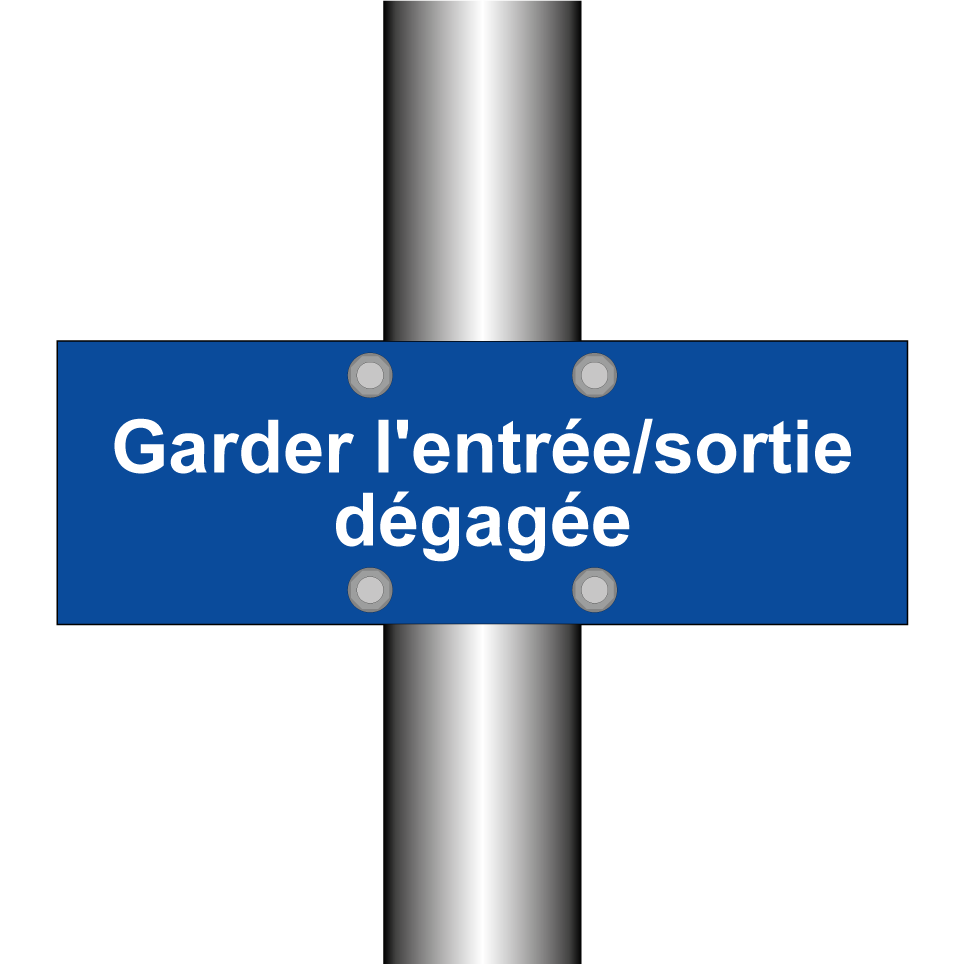 Garder l'entrée/sortie dégagée